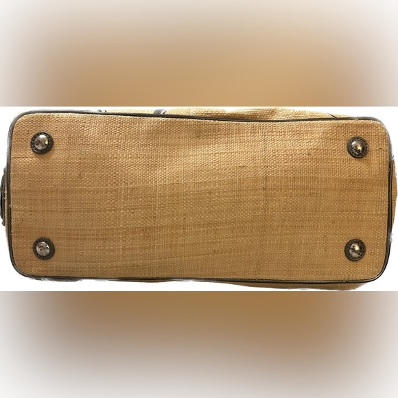 Coach Special Edition Hamptons Archive 10th Anniversary Straw & Leather Handbag - Picture 4 of 13